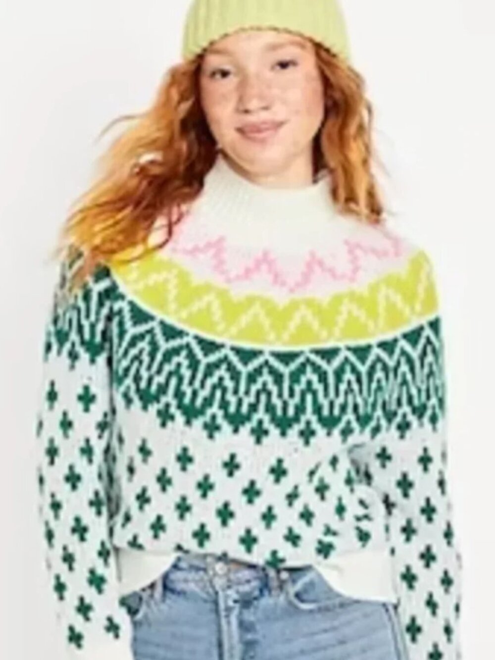 Old Navy Mock Neck Cropped Sweater For Women New With Tags